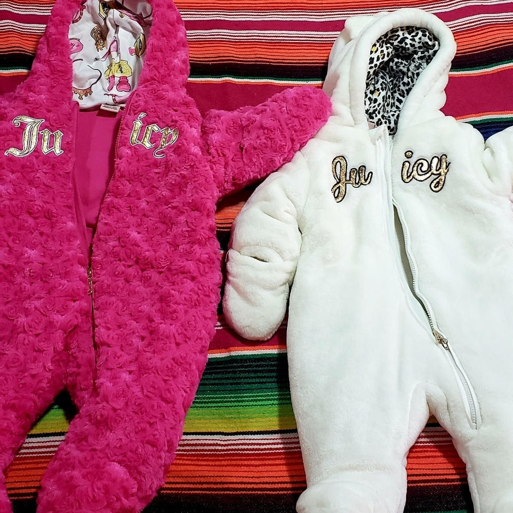 2 juicy couture snowsuits girls 0-3 3-6 months